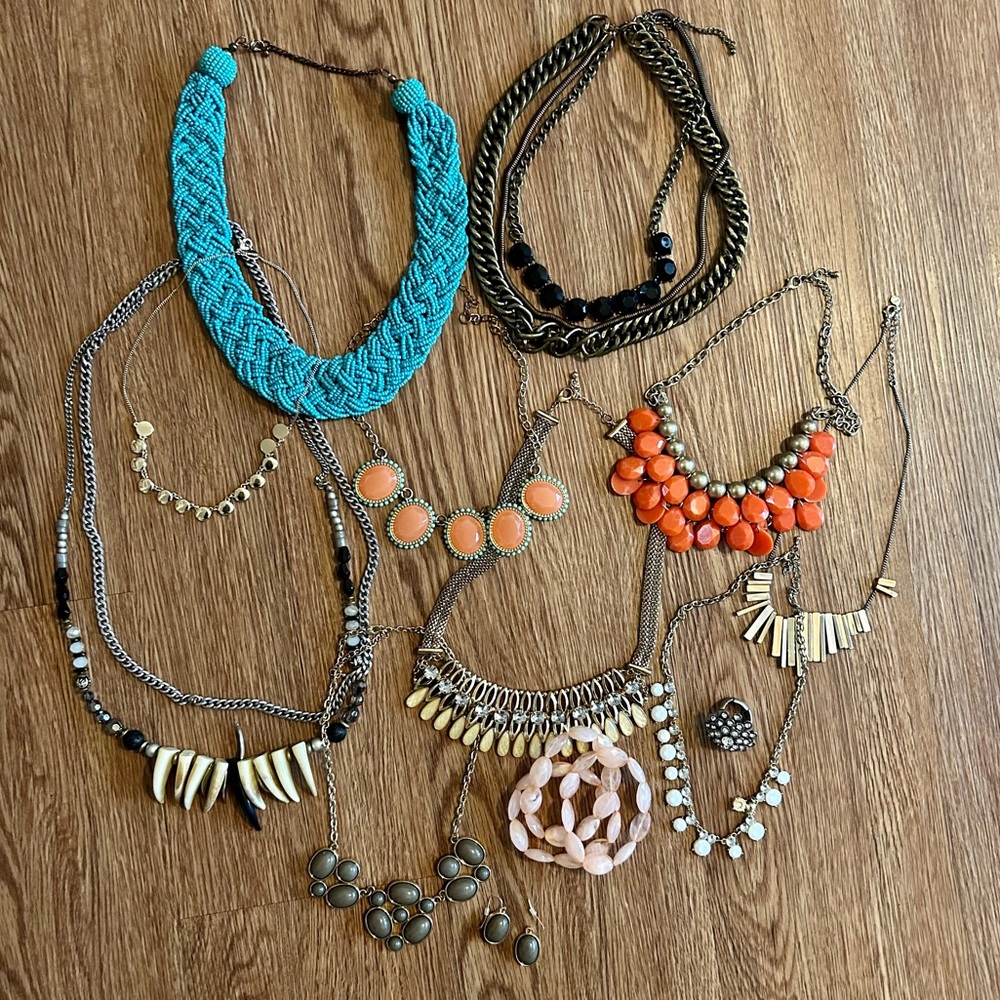 Assortment of costume jewelry